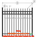 Plastic spraying zinc steel fence Hereford Style privacy and security garden Wrought iron fence